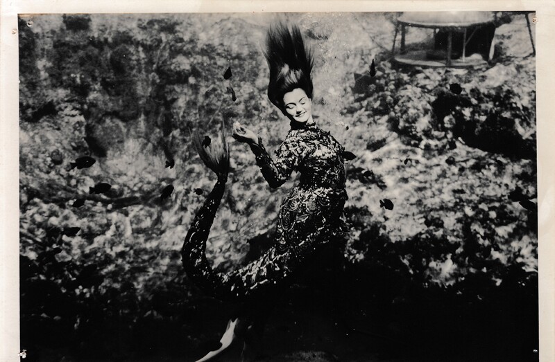 Weeki Wachee Mermaid Florence McNabb Posing Underwater in Costume