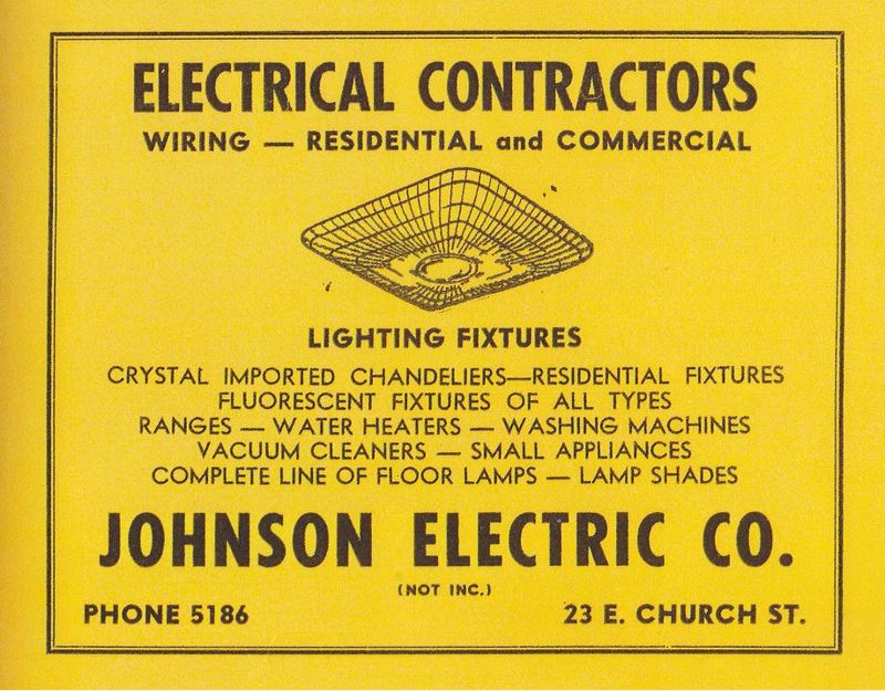 Johnson Electric Company Advertisement