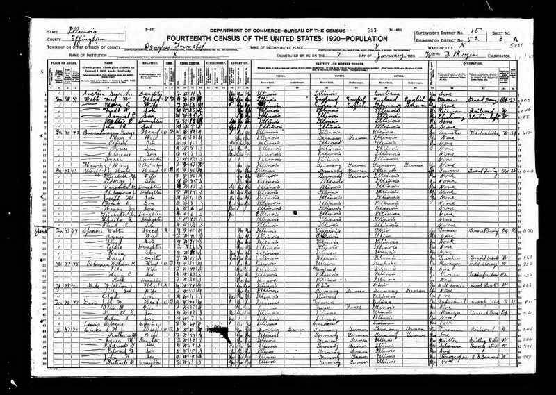 1920 US Census for Dale Davis's family, Ancestry.jpg