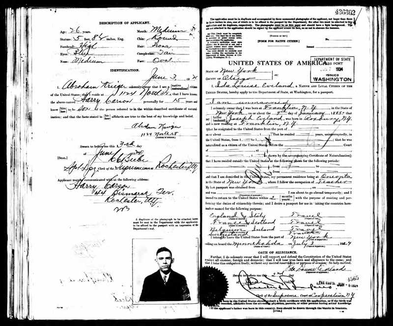 Harry Carson, US Passport Application Page 2, Ancestry.jpg