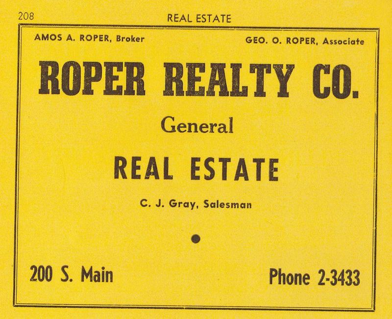 Roper Realty Company Advertisement