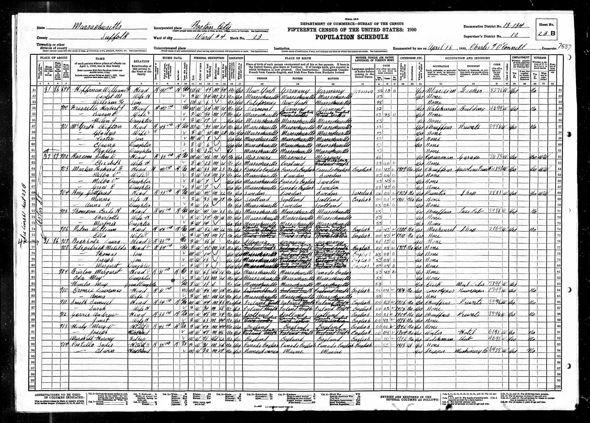 1930 US Census, Lester Magrath, line 59
