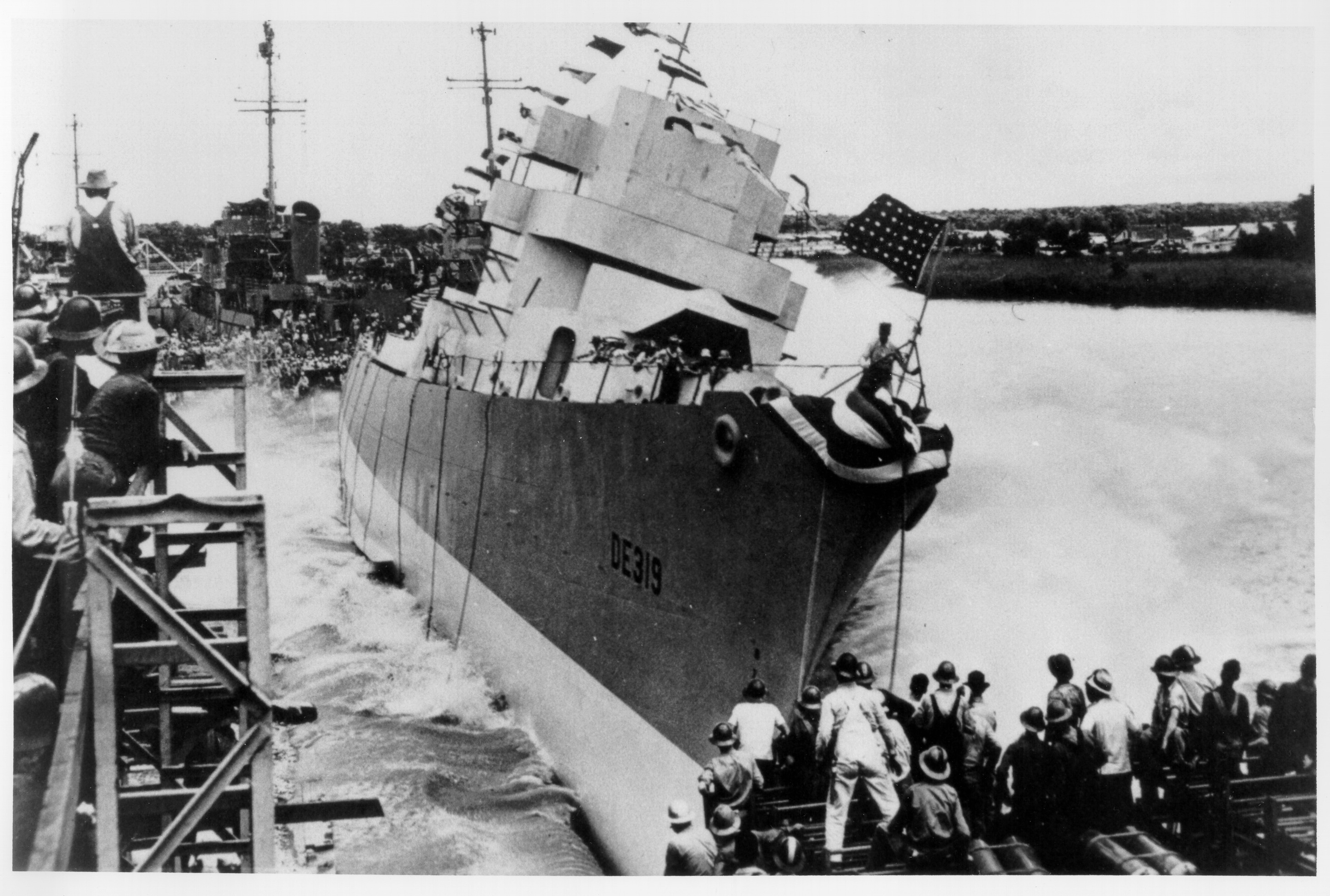 Launching of USS Leopold, March 1943