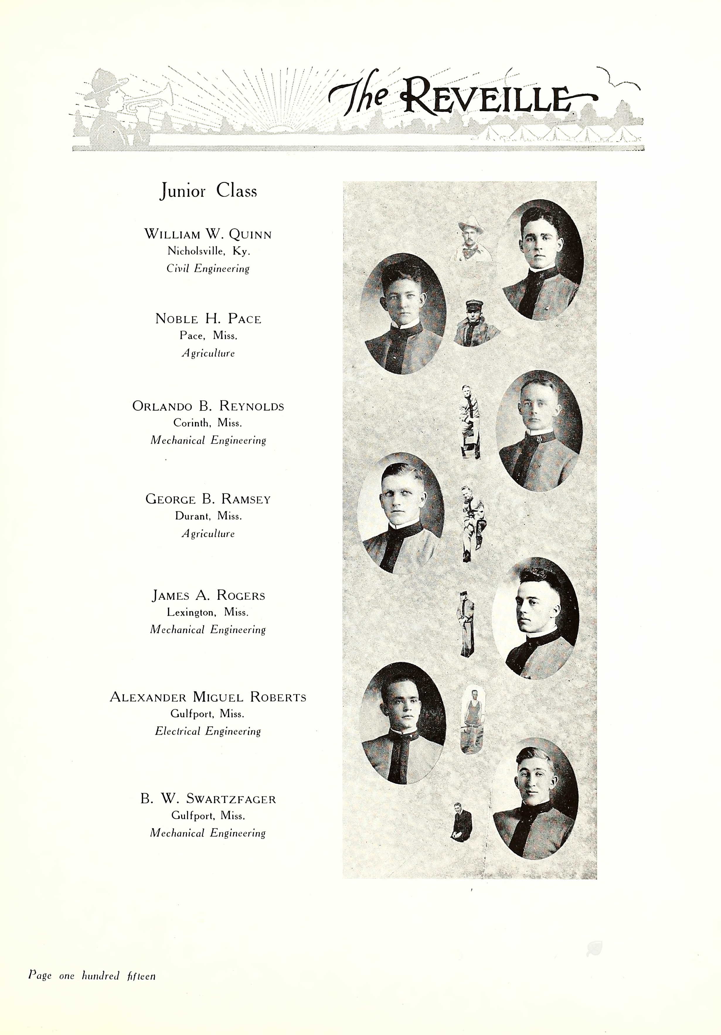 Alexander Roberts Yearbook Photo, ca. 1917