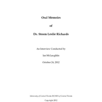 Oral History of Dr. Storm Leslie Richards