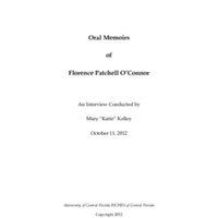 Oral History of Florence Patchell O&#039;Connor