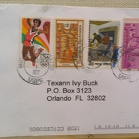 Envelope from Ferguson/CFSC to Texann Ivy Buck