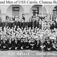 Photo of USS Carola Crew, Chateau Barracks, France, 1919