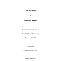 Oral History of Odetta Copper