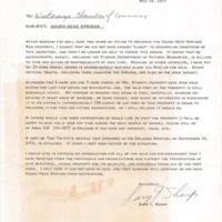 Letter from Gary I. Sharp to the West Orange Chamber of Commerce (May 19, 1977)