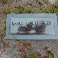 Headstone of Grace L. Butterwick at Viking Cemetery