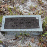 Headstone of Mae Summerlin at Viking Cemetery