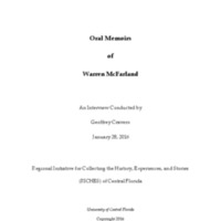 Oral History of Warren McFarland