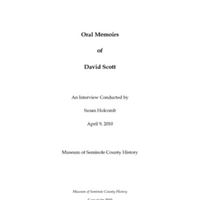 Oral History of David Scott