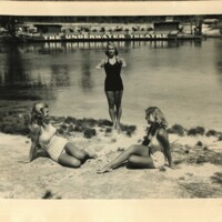 Three Mermaids Posing on the Beach at Weeki Wachee Springs State Park