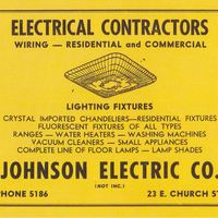 Johnson Electric Company Advertisement