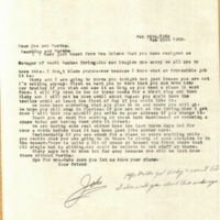 Letter from John May to Joe and Martha Seltzer (February 25, 1962)