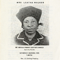 Funeral Services for the Late Mrs. Leatha Walker