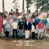 Pine Crest Elementary Third Grade Class, 1991-1992