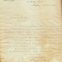 Letter from Gray Dawes and Company to Henry Shelton Sanford (April 19, 1887)