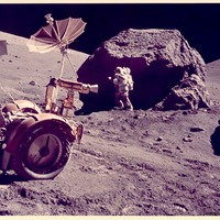 Astronaut Harrison Schmitt on the Moon