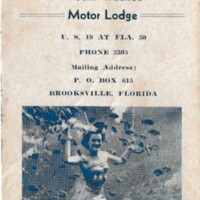 Business Card of E. D. Gothberg, Owner of Weeki Wachee Motor Lodge