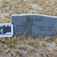 Headstone of Joseph D. Nelson at Viking Cemetery