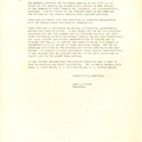 Minutes of Monthly Meeting, March 3, 1960