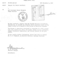 Memorandum from A. B. Cleveland to Tampa District Sectional Center Managers (November 3, 1975)