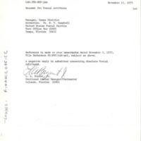 Letter from Lucius A. Bryant, Jr. to H. V. Campbell (November 11, 1975)
