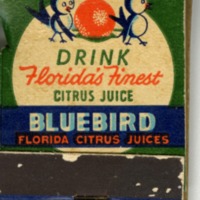 Bluebird Florida Citrus Juices Matchbook
