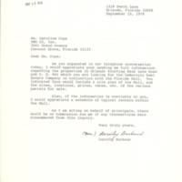 Letter from Dorothy Barbour to Carolyn S. Cope (September 12, 1979)