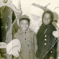 Patricia Ann Black and Michael Vallot with Santa Claus