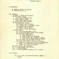 Document Detailing the Acrobatic Routine Performed by Rita King at a Weeki Wachee Mermaid Reunion