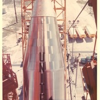 Atlas Rocket Under Construction at the Cape Canaveral Air Force Station Launch Complex 14