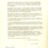 Minutes of Monthly Meeting, January 7, 1960