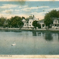 BEAUTIFUL ORLANDO FL FROM LAKE EOLA POSTCARD- 1947