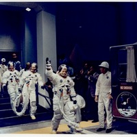 Apollo 11 Crew Entering the Transfer Van to Launch Pad 39A