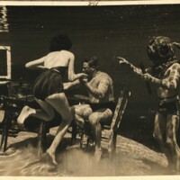 Staged Underwater Dining Scene