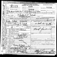 Certificate of Death for Charles Wade, 1938