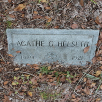 Headstone of Agathe G. Helseth at Viking Cemetery