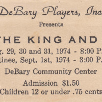 DeBary Players, Inc. Presents "The King and I"