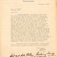 Letter from Joshua Coffin Chase to Sydney Octavius Chase (December 1, 1927)