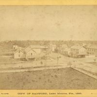 Palmetto Avenue and First Street in Sanford, 1882