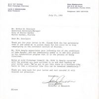 Letter from Sally Cameron to Arthur W. Sinclair (July 25, 1966)