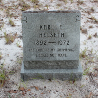 Headstone of Karl E. Helseth at Viking Cemetery