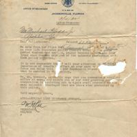 Letter from William H. Lee to Michael Gladden, Jr. (March 14, 1931)