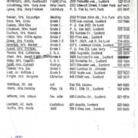 Sanford Grammar School Faculty Directory, 1970