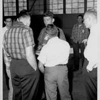 Wally Schirra and Others at Post-Flight Event