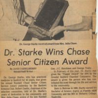 Dr. Starke Wins Chase Senior Citizen Award